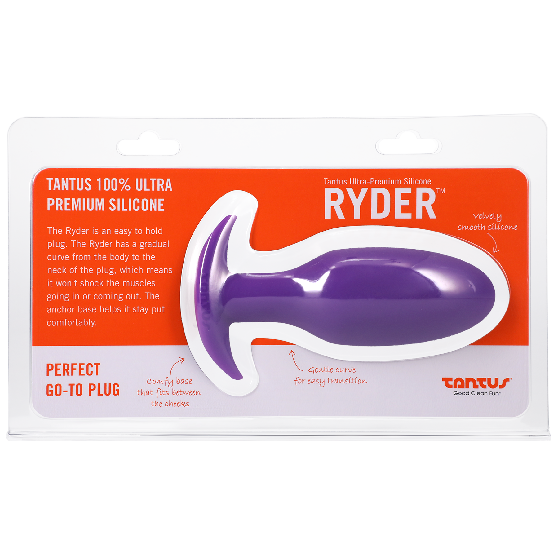 Silicone Ryder Butt Plug - Lilac - Sheets Optional
