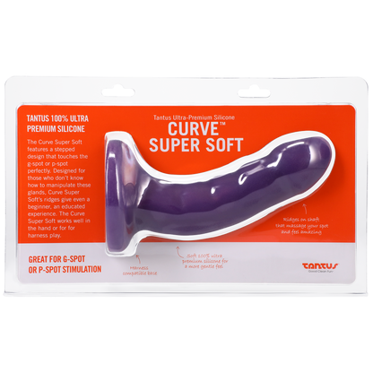 Silicone Curve Dildo Amethyst - Sheets Optional