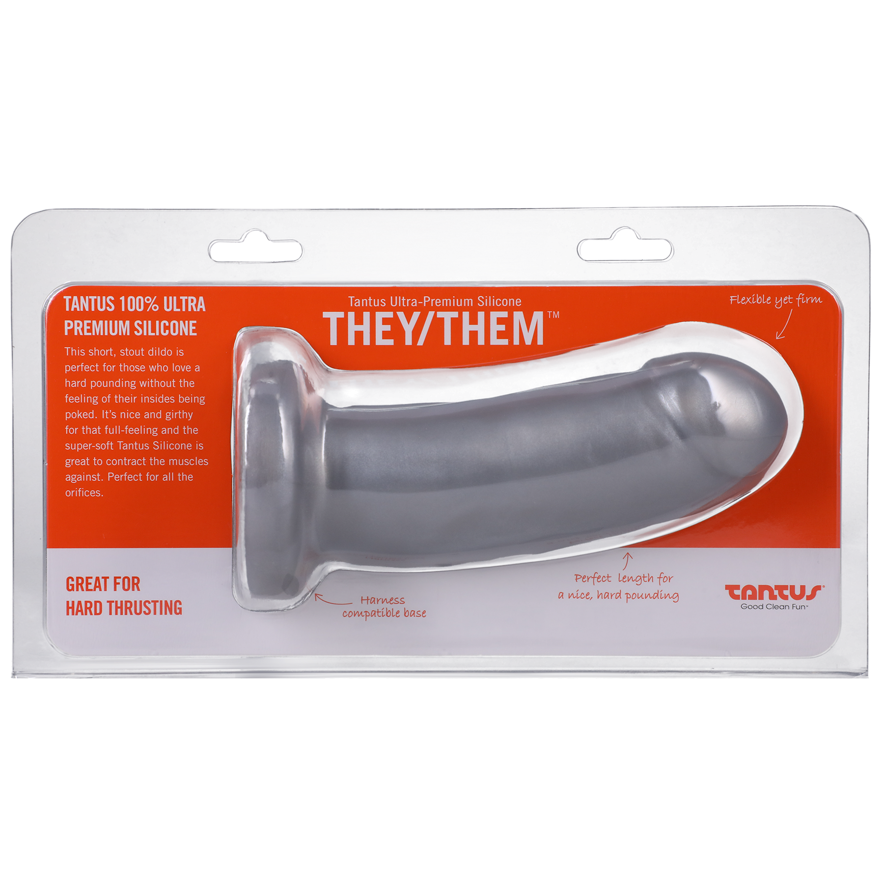 They/Them Super Soft Silicone Dildo Silver - Sheets Optional