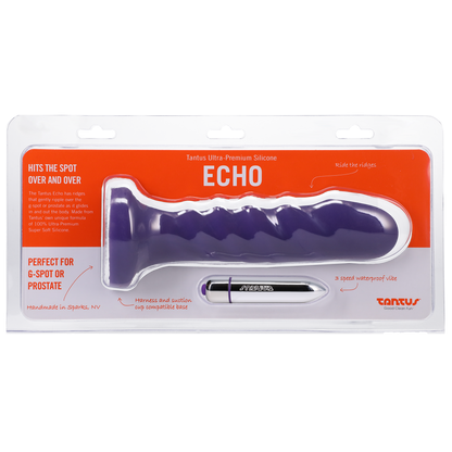 Tantus Silicone Echo Silicone Vibrator Midnight Purple - Sheets Optional