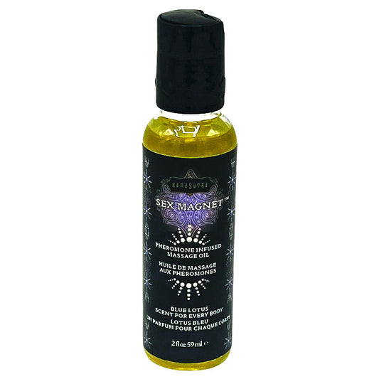 SEX MAGNET Pheromone - Blue Lotus Massage Oil 2oz - Sheets Optional