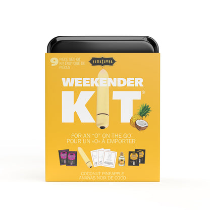 WEEKENDER KIT VIBE Coconut Pineapple Includes: Oil of Love, Reusable 10 speed mini vibe, Massage Oil, Love Liquid and Erotic Playcards - Sheets Optional