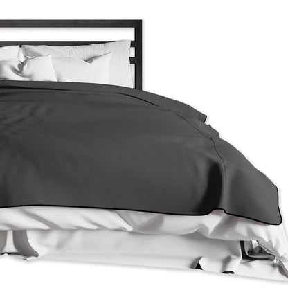 Fascinator Lush Throw Black Microvelvet - King Size - Sheets Optional