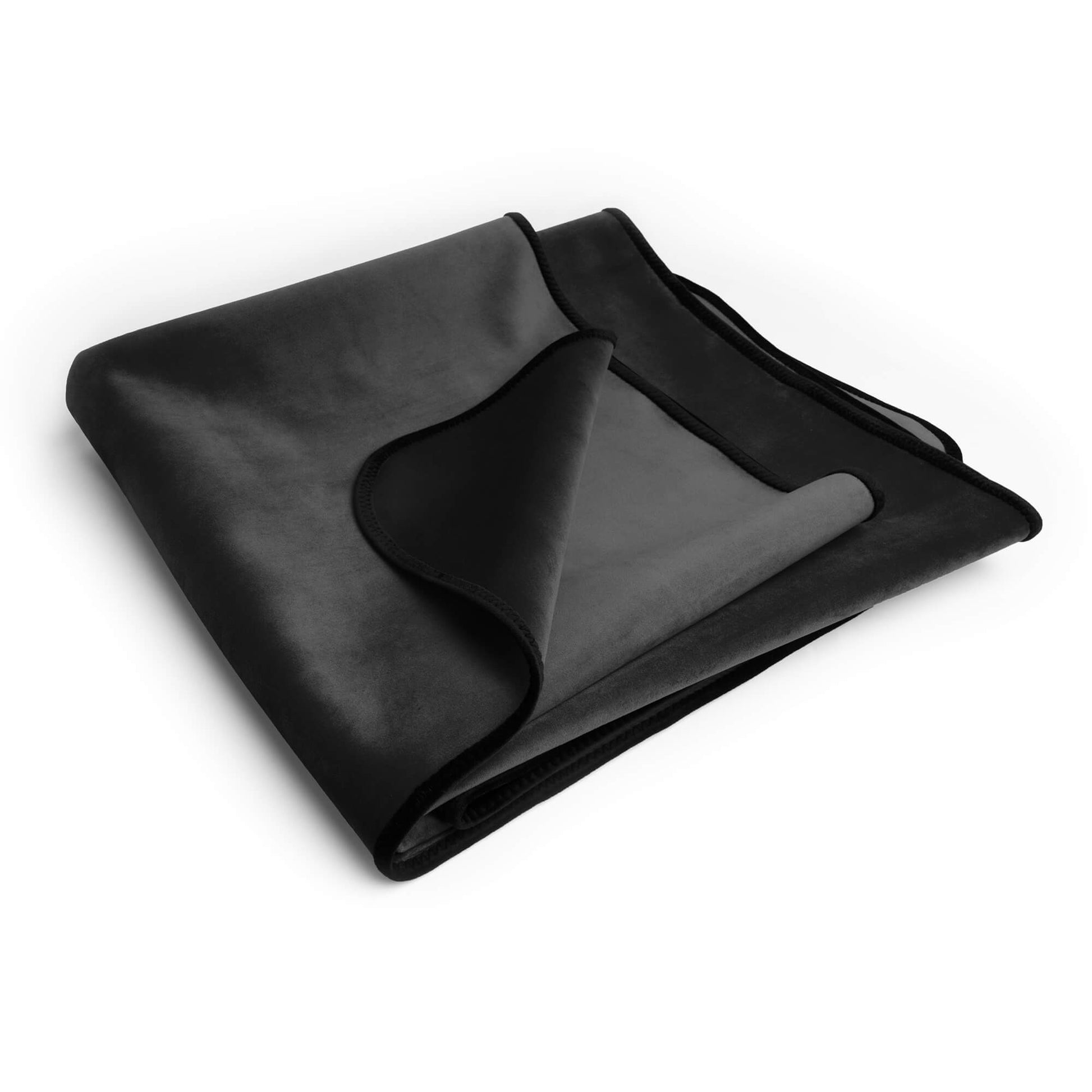 Fascinator Lush Throw Black Microvelvet - King Size - Sheets Optional