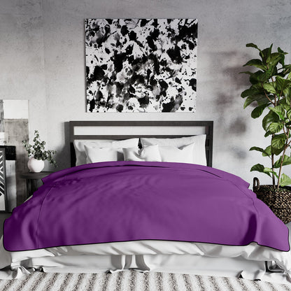 Fascinator Lush Throw Purple Microvelvet - King Size - Sheets Optional