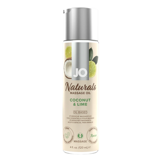 JO Naturals - Coconut & Lime - Massage 4 floz / 120 mL - Sheets Optional