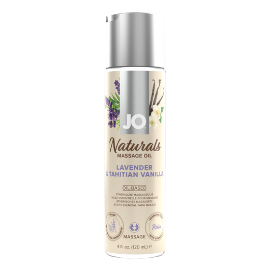 JO Naturals - Lavender & Vanilla - Massage 4 floz / 120 mL - Sheets Optional