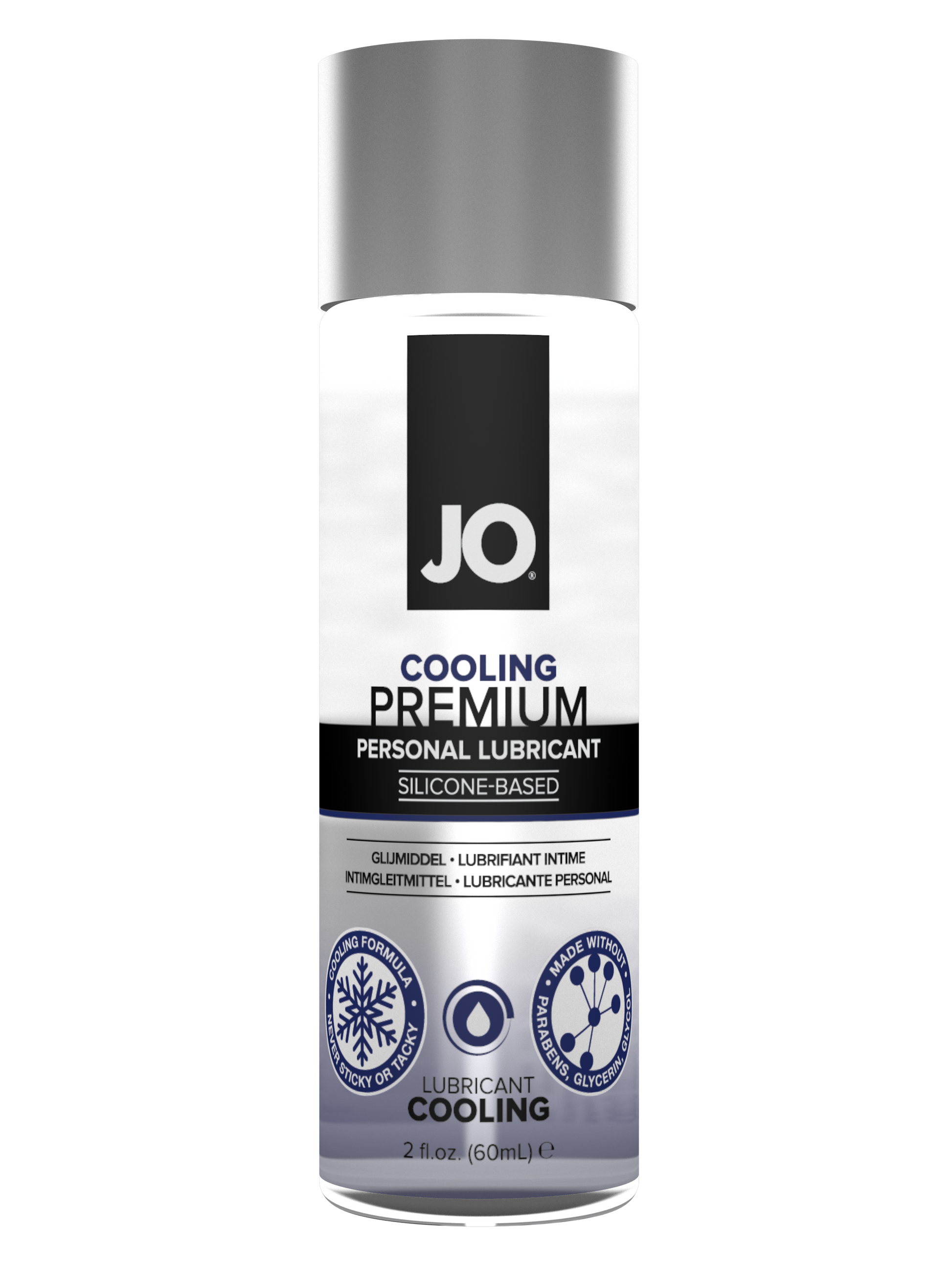 JO Premium Silicone - Cooling - Lubricant 2 fl oz / 60 mL - Sheets Optional
