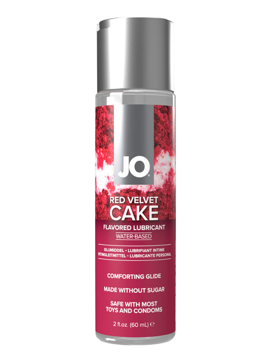 JO H2O Red Velvet Cake Flavored Lubricant - 2 fl oz 60 mL - Sheets Optional