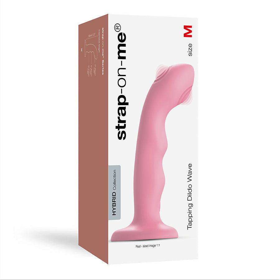 TAPPING DILDO WAVE - CORAL PINK - Sheets Optional