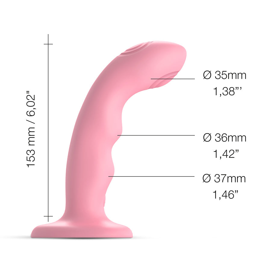 TAPPING DILDO WAVE - CORAL PINK - Sheets Optional