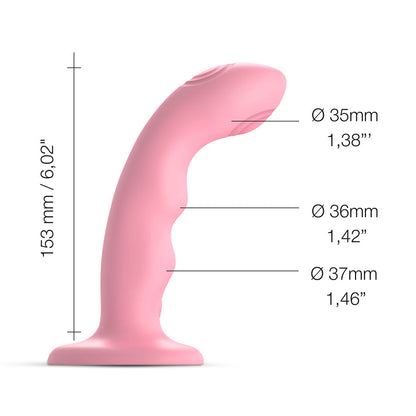 TAPPING DILDO WAVE - CORAL PINK - Sheets Optional