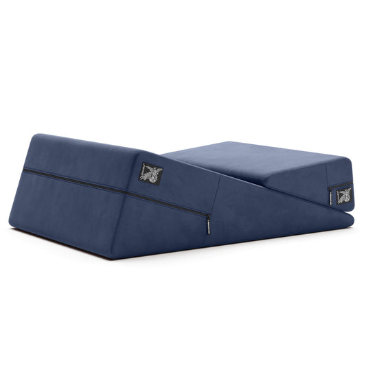 Wedge & Ramp Sex Positioning Pillow Combo, Décor Velvet Blue - Sheets Optional