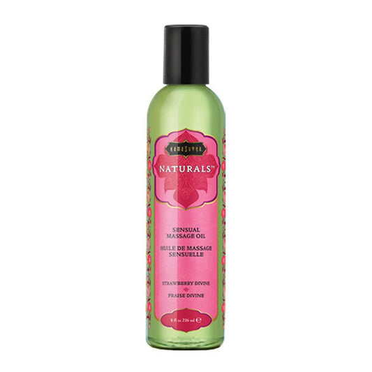 Naturals Massage Oil Strawberry Dreams (8oz) - Sheets Optional