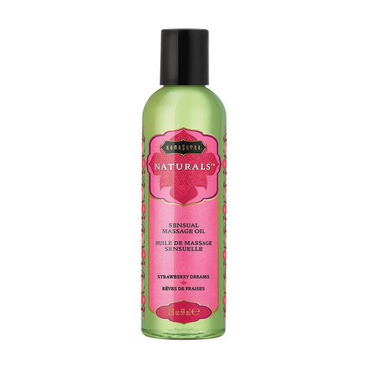 Naturals Massage Oil Strawberry Dreams (2oz) - Sheets Optional