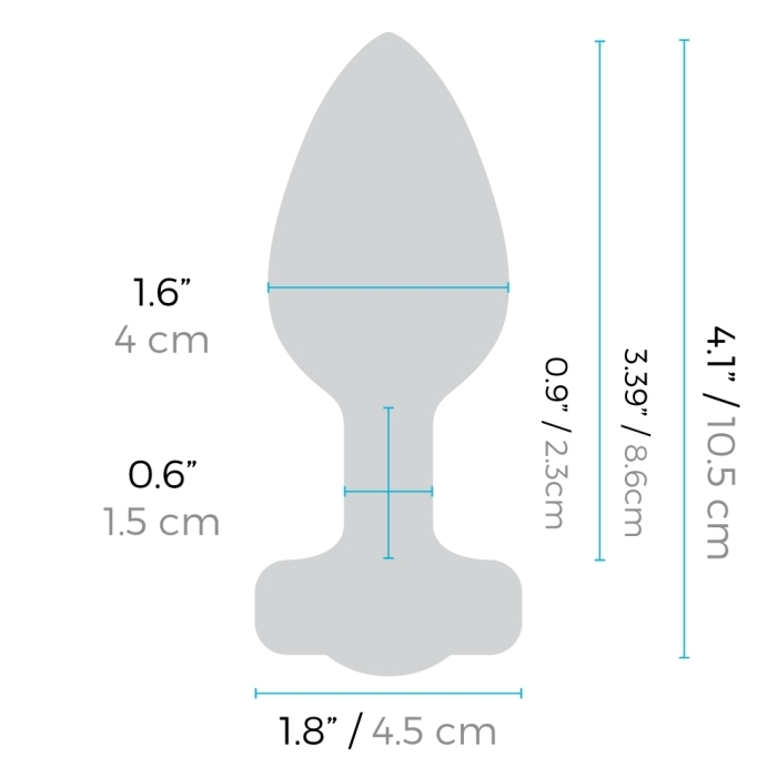 VIBRATING HEART PLUG M/L - Sheets Optional