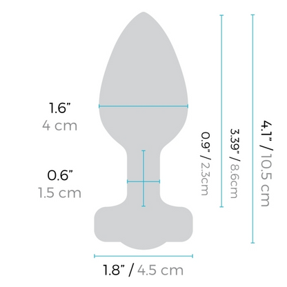 VIBRATING HEART PLUG M/L - Sheets Optional