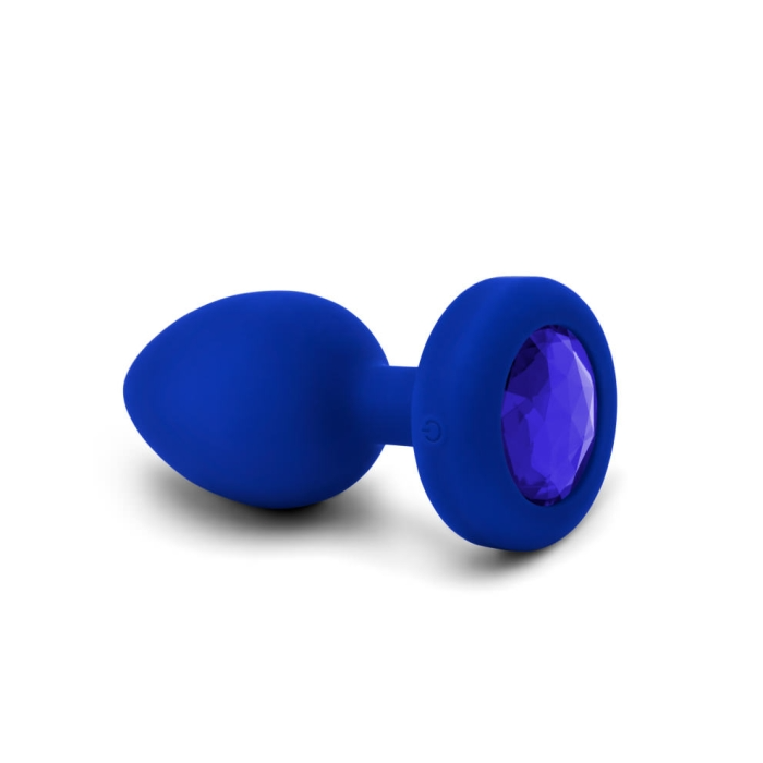 VIBRATING JEWEL PLUG | L/XL | NAVY - Sheets Optional