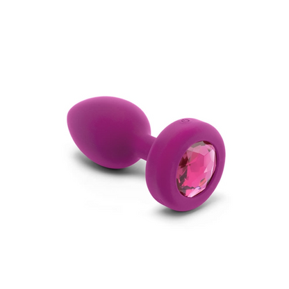 VIBRATING JEWEL PLUG | S/M | FUCHSIA - Sheets Optional
