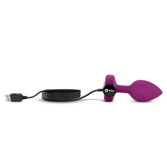 VIBRATING JEWEL PLUG | S/M | FUCHSIA - Sheets Optional