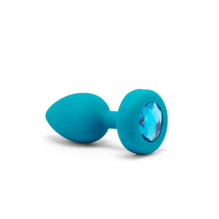 VIBRATING JEWEL PLUG | S/M | TEAL - Sheets Optional