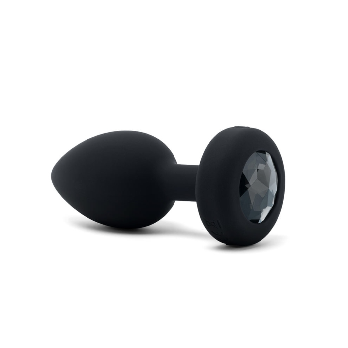VIBRATING JEWEL PLUG | M/L | BLACK - Sheets Optional