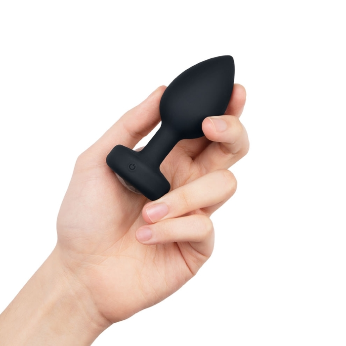 VIBRATING JEWEL PLUG | M/L | BLACK - Sheets Optional