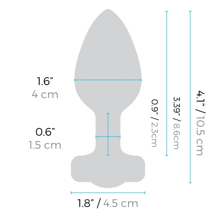 VIBRATING JEWEL PLUG | M/L | BLACK - Sheets Optional