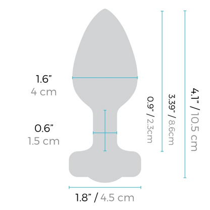 VIBRATING JEWEL PLUG | M/L | BLACK - Sheets Optional