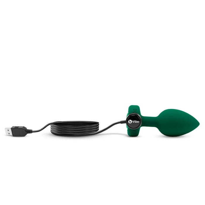 VIBRATING JEWEL PLUG | M/L | EMERALD GREEN - Sheets Optional