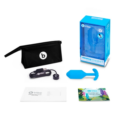 VIBRATING SNUG PLUG | L | BLUE - Sheets Optional