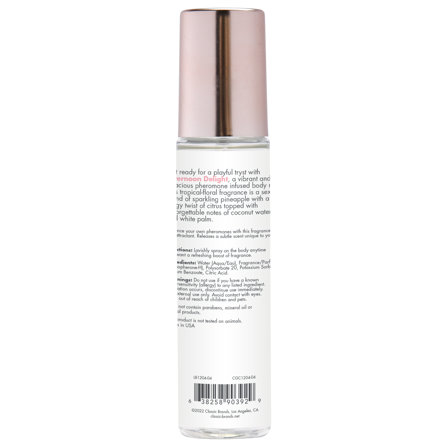 AFTERNOON DELIGHT Fragrance Body Mist with Pheromones - Sheets Optional