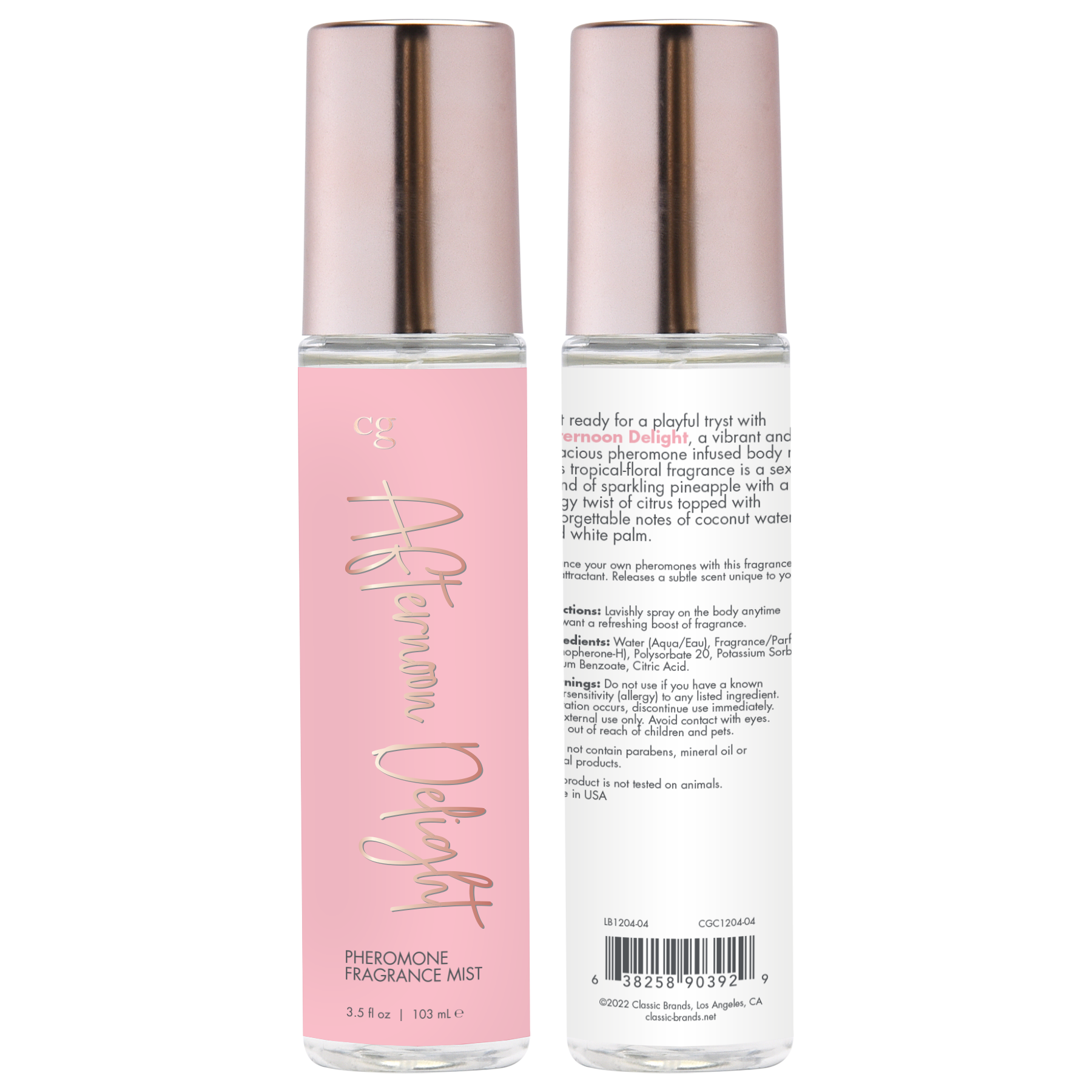 AFTERNOON DELIGHT Fragrance Body Mist with Pheromones - Sheets Optional