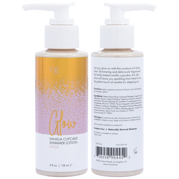 GLOW Gold Shimmer Lotion - Gold 4oz | 118mL - Sheets Optional
