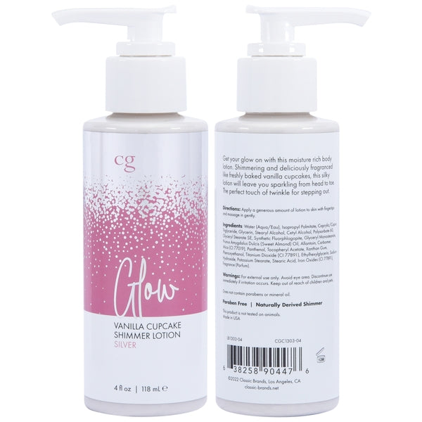 GLOW Silver Shimmer Lotion - Silver 4oz | 118mL - Sheets Optional