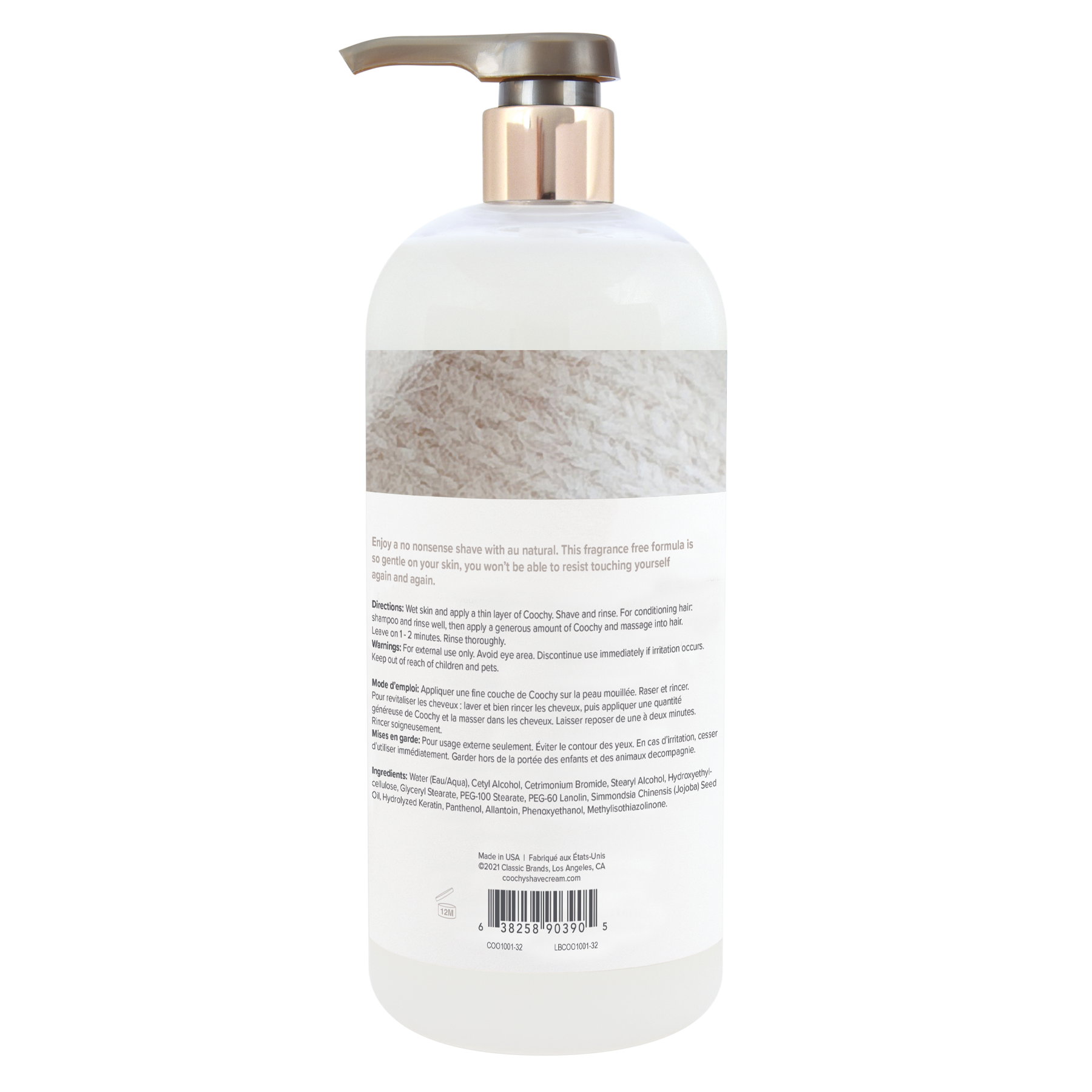 Shave Cream - Au Natural 32oz | 946mL - Sheets Optional