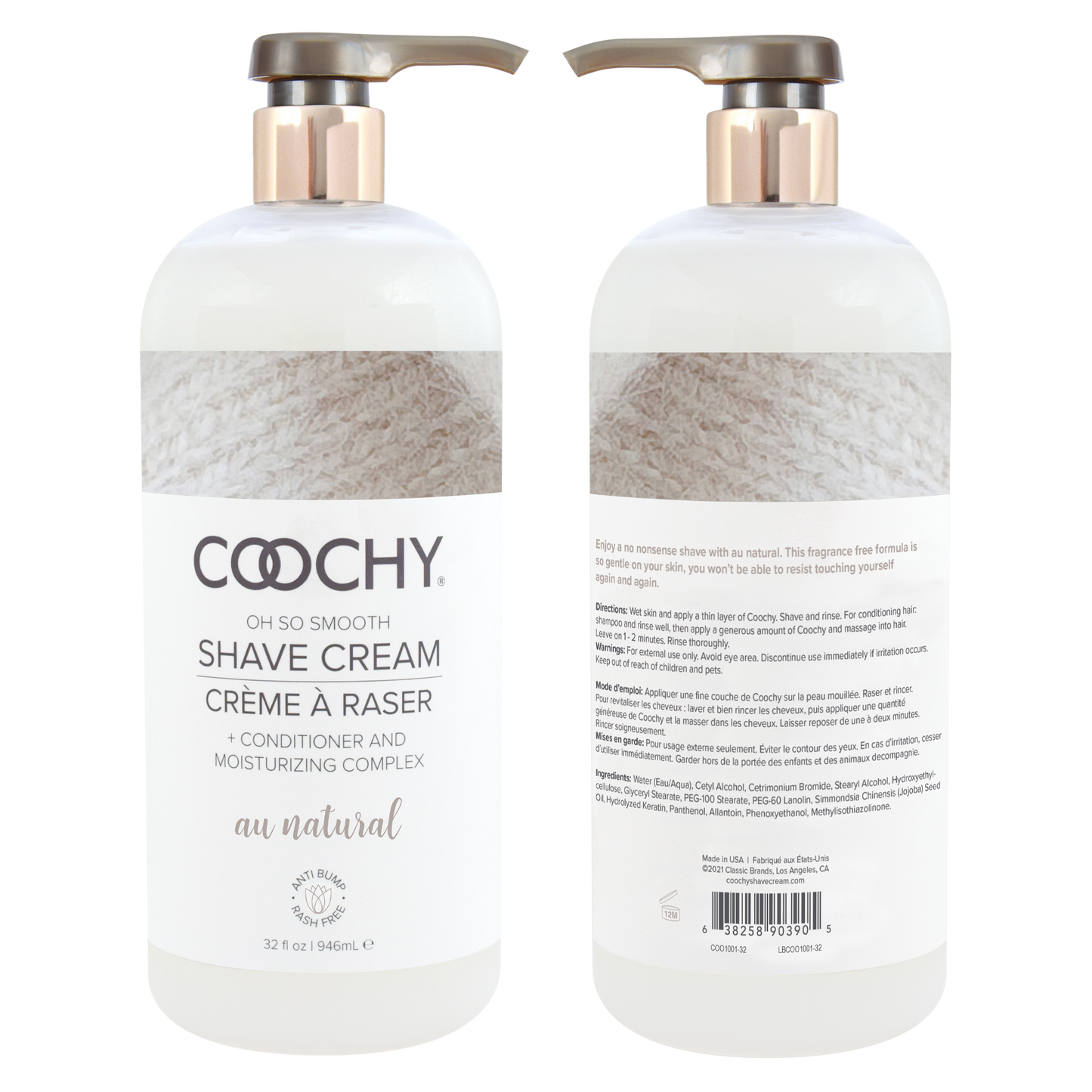 Shave Cream - Au Natural 32oz | 946mL - Sheets Optional