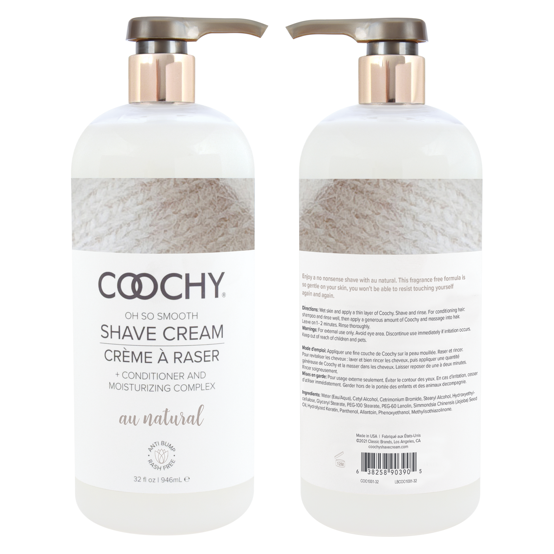 Shave Cream - Au Natural 32oz | 946mL - Sheets Optional