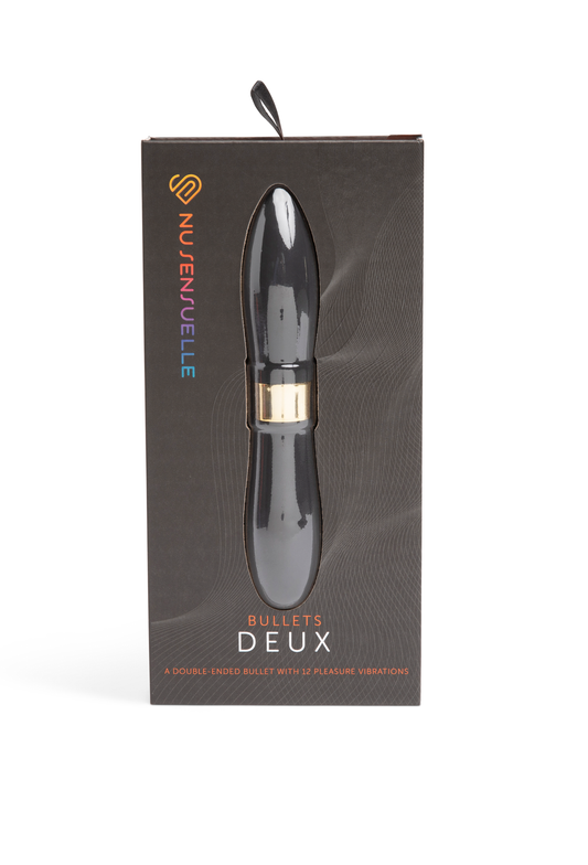 Nu Sensuelle DOUBLE ENDED DEUX BULLET - BLACK - Sheets Optional
