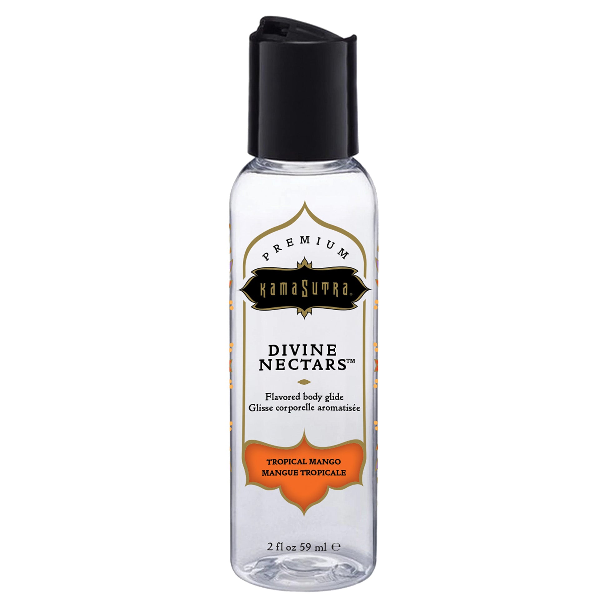 Divine Nectars Flavored Body Glide Tropical Mango 2 fl oz - Sheets Optional