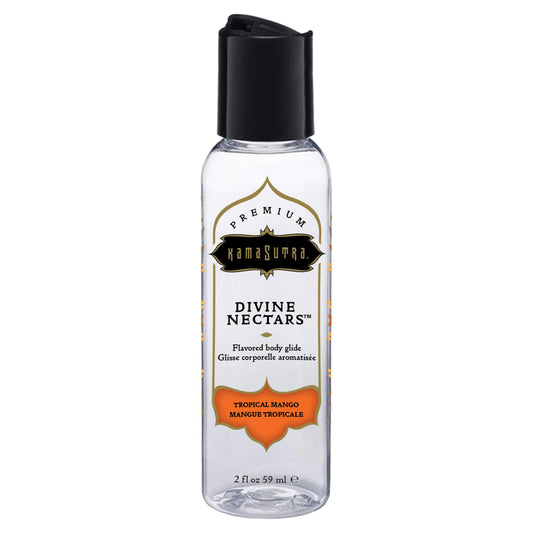 Divine Nectars Flavored Body Glide Tropical Mango 2 fl oz - Sheets Optional