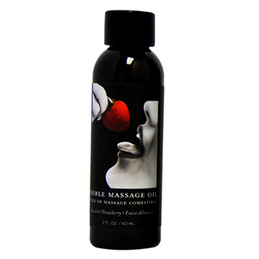 Edible Massage Oil Strawberry 2 fl oz / 60 ml - Sheets Optional