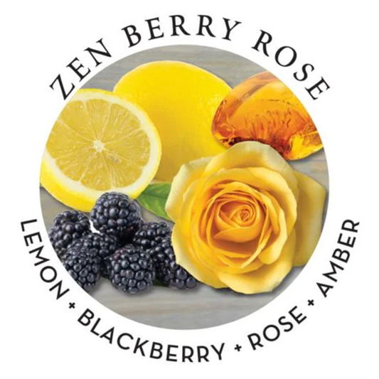 3-in-1 Massage Candle Zen Berry Rose 6 oz / 170 g - Sheets Optional