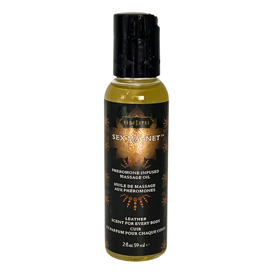 Sex Magnet Pheromone - Leather Massage Oil 2 fl oz/59 ml - Sheets Optional