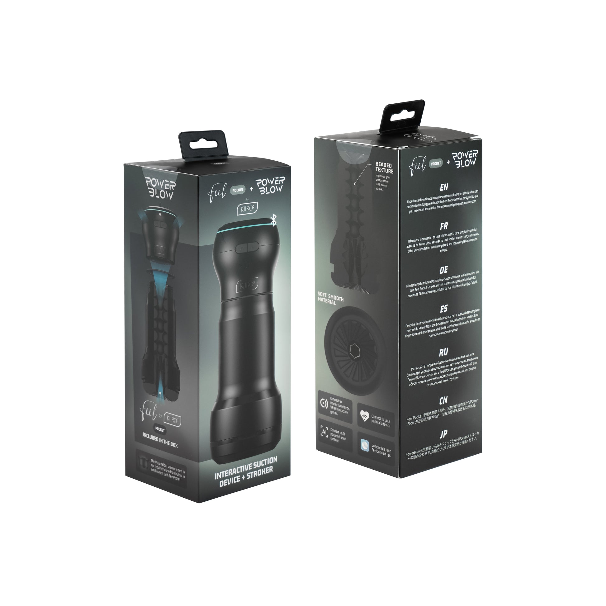 Feel by Kiiroo Pocket BCBS + PowerBlow combo - Sheets Optional
