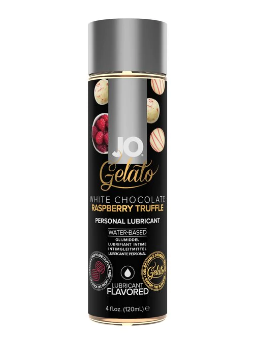 JO Gelato - White Chocolate Raspberry Truffle - Lubricant 4 floz / 120 mL - Sheets Optional