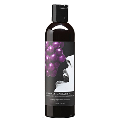 Edible Massage Oil Grape 8 fl oz / 237 ml - Sheets Optional