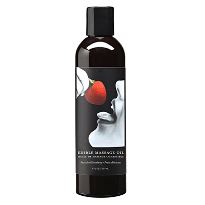 Edible Massage Oil Strawberry 8 fl oz / 237 ml - Sheets Optional