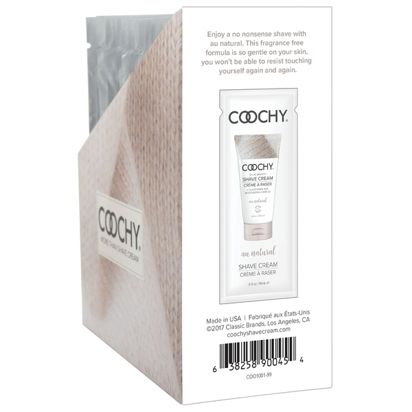 Shave Cream - Au Natural 24pc | 15ml - Foil - DISPLAY - Sheets Optional