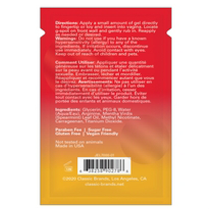 HAPPY GEE COOLING PLEASURE GEL - FOIL - 0.03 fl oz | 1 mL - Sheets Optional